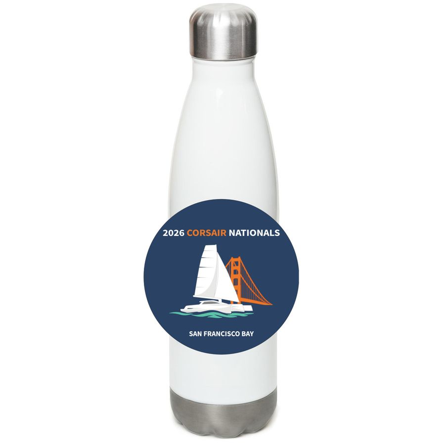 Stainless Steel Water Bottle, a White Stainless Steel Water Bottle