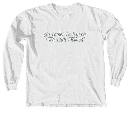 I'd Rather Be Having, a White Comfort Colors Long Sleeve Tee