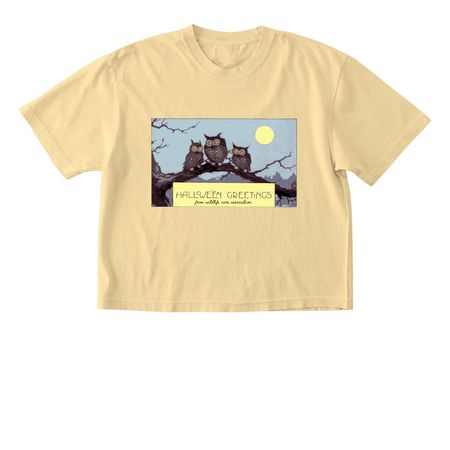 Halloween's Greetings from WCA, a Butter Comfort Colors Boxy Tee