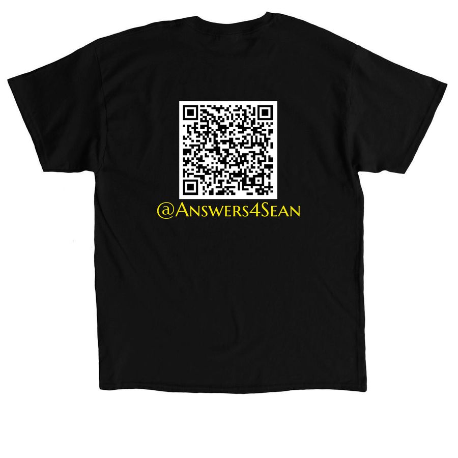 Sean?s story&nbsp;, a Black Classic Unisex Tee (back-view)