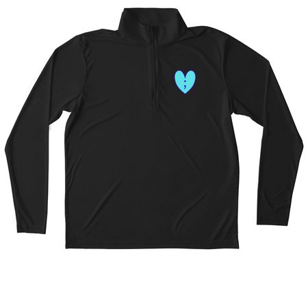 LIVE; Active Collection, a Black Unisex Performance Quarter Zip Pullover