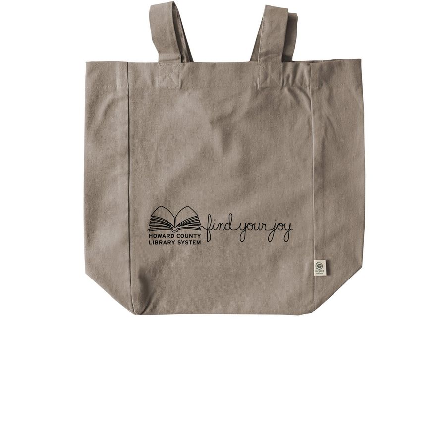 Find Your Joy at the Library - Tote, a Pumice Recycled Cotton Tote Bag