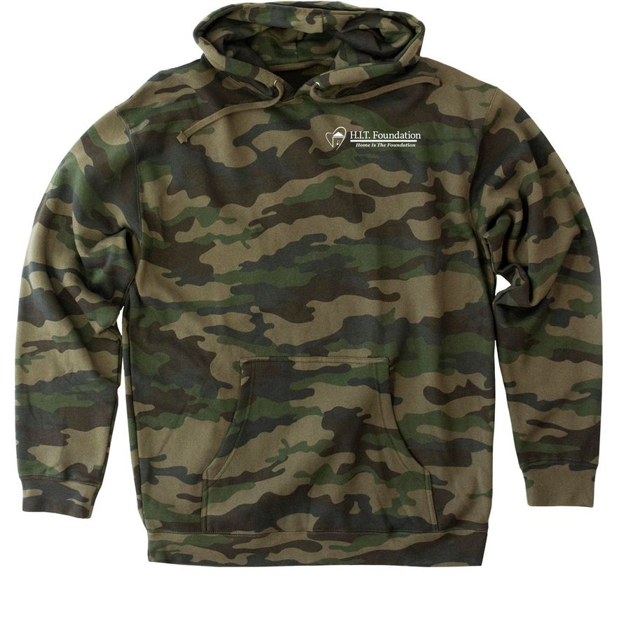Programs Feature, a Forest Camo Heavyweight Camo Pullover Hoodie