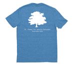 Summer 2026, a Azure Blue Allmade Eco Triblend Unisex Tee (back-view)