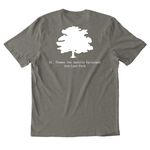 Summer 2026, a Driftwood Grey Allmade Organic Cotton Mineral Dye Tee (back-view)