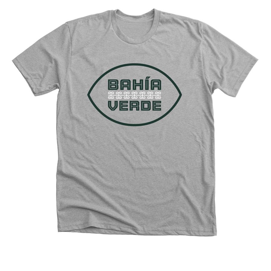 Bah?a Verde Green Football, a Athletic Heather Premium Unisex Tee