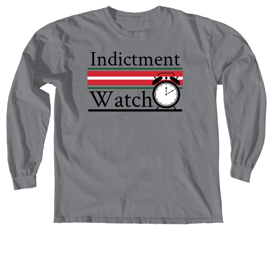 Indictment Watch X, a Granite Comfort Colors Long Sleeve Tee