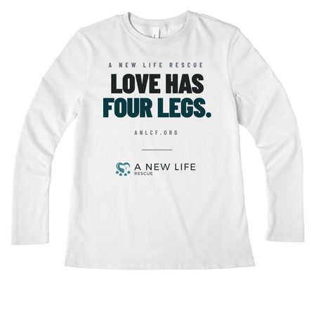 Love has four legs, a White Women?s Premium Long Sleeve Tee
