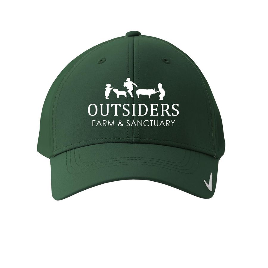 Outsiders Farm & Sanctuary Hats - OG logo, a Gorge Green Printed Nike Dri-FIT Legacy Performance Cap