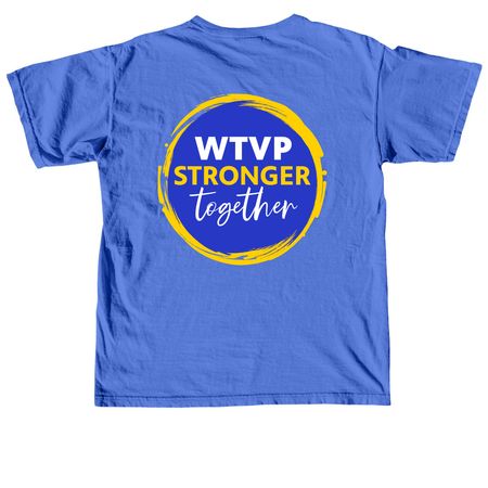 Shirts-Stronger Together, a Flo Blue Comfort Colors Unisex Tee