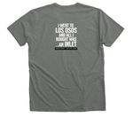 All We Bought...! back side, a Deep Heather Premium V-Neck Tee (back-view)