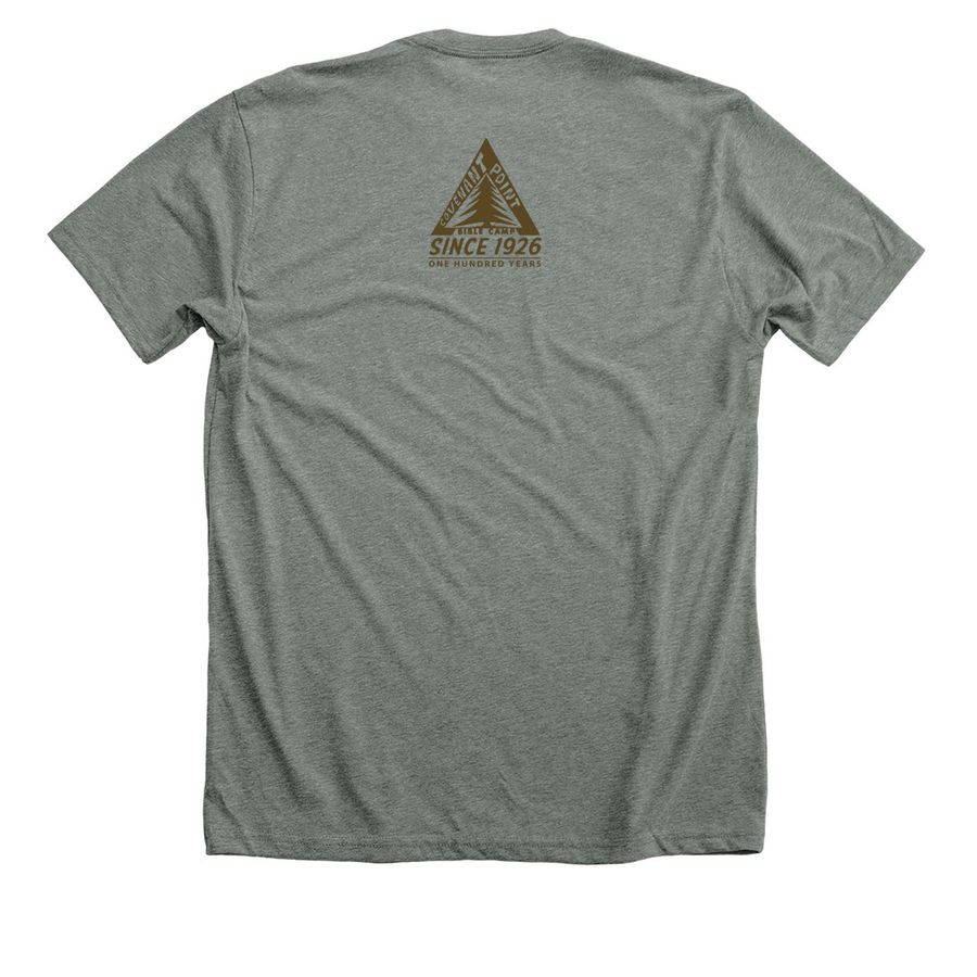 Centennial Shirts (Adult & Youth), a Deep Heather Premium Unisex Tee (back-view)