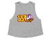 SSTLife - Devilish Vibes - Cropped Tops, a Athletic Heather Women's Cropped Racerback Tank