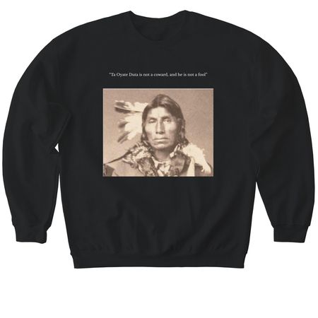 Ta oyate duta, a Black Softstyle Crewneck Sweatshirt