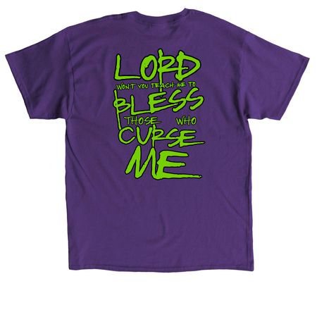 Praying 4 Parasites, a Purple Classic Unisex Tee (back-view)