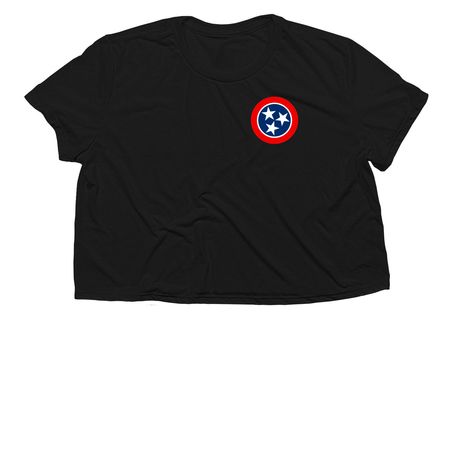 Summer 2026 Black Out, a Black Women?s Flowy Cropped Tee