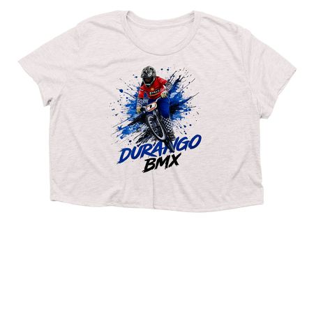 Durango BMX Splash, a Heather Dust Women?s Flowy Cropped Tee