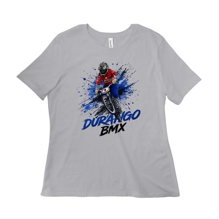 Durango BMX Splash, a Solid Athletic Grey Women?s Relaxed Cotton Tee