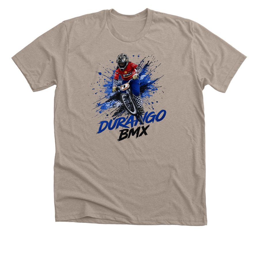 Durango BMX Splash, a Heather Stone Premium Unisex Tee