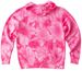 White Outline-Tie Dye Sweatshirts, a Pink Youth Tie Dye Pullover Hoodie (back-view)