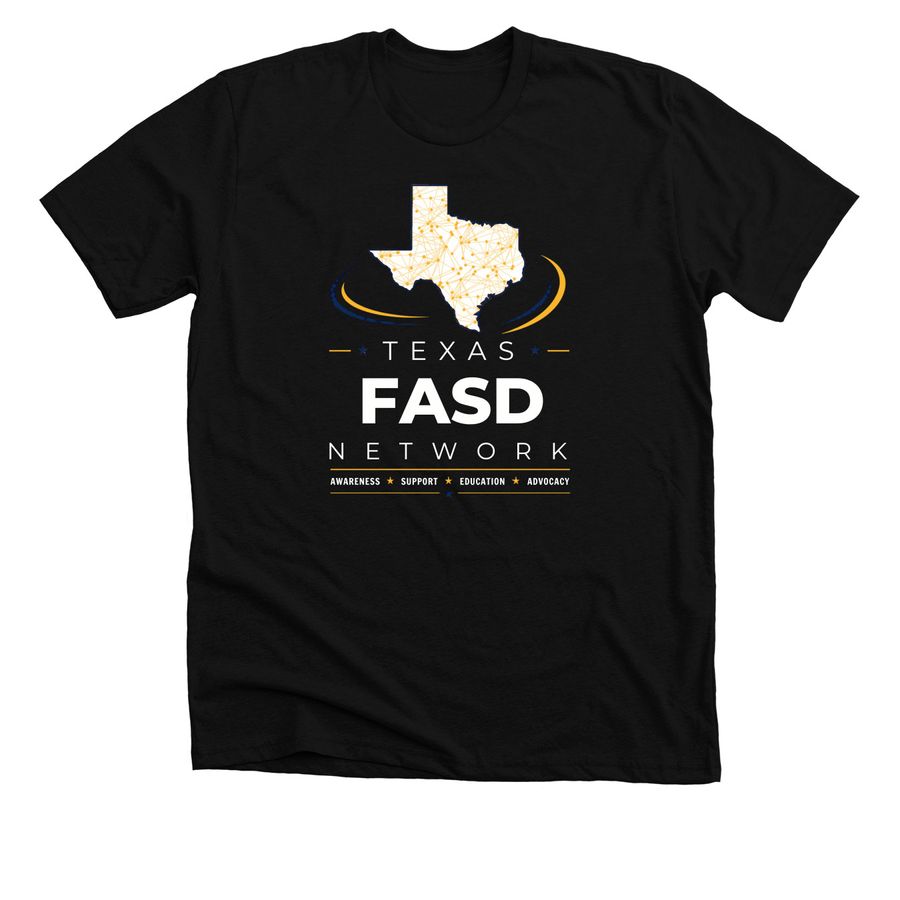 TX FASD Classic, a Solid Black Blend Premium Unisex Tee