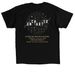 Uncharted: RMN Convocation 2025, a Black Classic Unisex Tee (back-view)