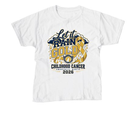 2026 Childhood Cancer Awareness&nbsp;, a White Youth Unisex Tee