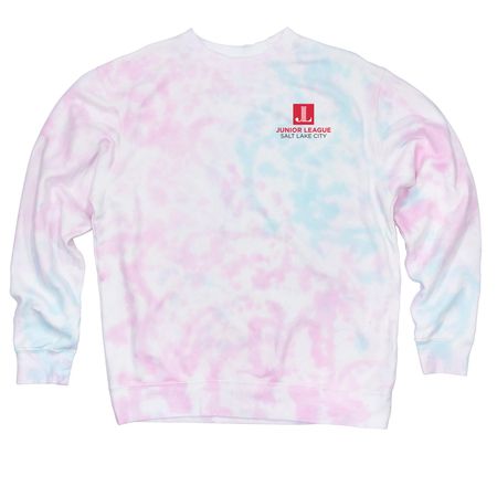 JLSLC Lead With Pride T-Shirt, a Cotton Candy Tie Dye Crewneck Sweatshirt