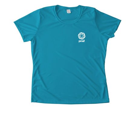 PMSF Simple Performance, a Atomic Blue Women's Performance Tee