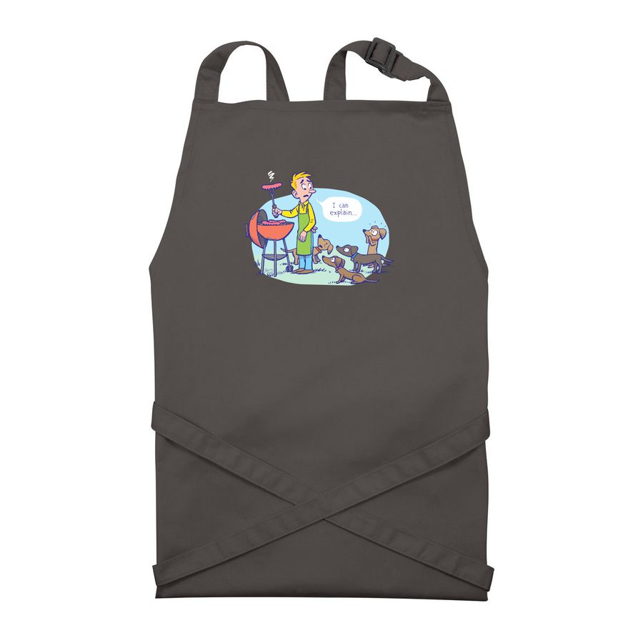 I can explain..., a Dark Grey Recycled Bib Apron