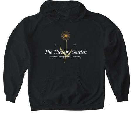 Growth. Acceptance. Advocacy. Merch, a Black Gildan Softstyle Pullover Hoodie