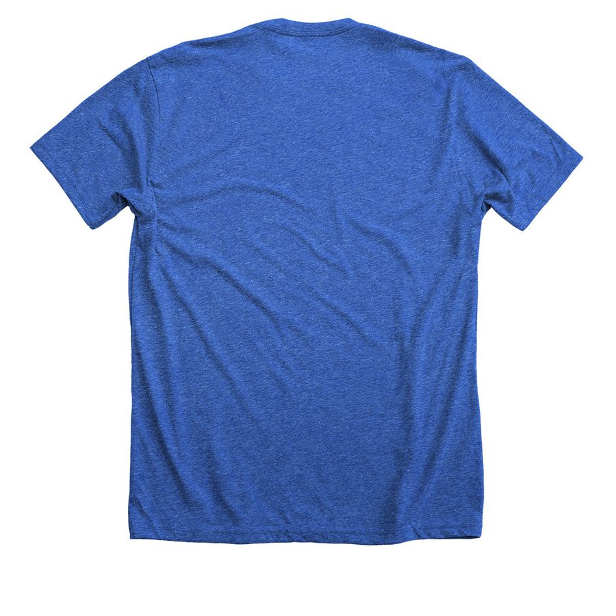 &nbsp; WE FLOAT&nbsp; &nbsp;WE VOTE&nbsp; &nbsp; &nbsp; &nbsp; &nbsp; &nbsp; &nbsp; TOO!&nbsp; BRWA&nbsp;, a Heather True Royal Premium Unisex Tee (back-view)