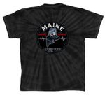 Maine Trauma Day 2026, a Black Classic Tie Dye Tee (back-view)