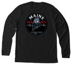 Maine Trauma Day 2026, a Solid Black Blend Premium Long Sleeve Tee (back-view)