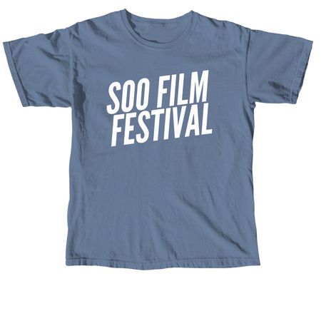 SOO FILM FESTIVAL logo, a Blue Jean Comfort Colors Unisex Tee
