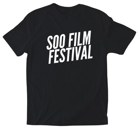 SOO FILM FESTIVAL logo, a Black Softstyle Cotton Tee