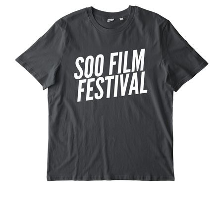 SOO FILM FESTIVAL logo, a Anthracite Stanley/Stella Unisex Creator 2.0 Tee