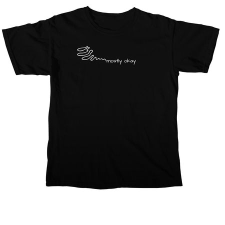 Mostly Okay Squiggles, a Black Comfort Colors Unisex Tee