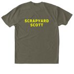 GPK-Scrapyard Scott, a Military Green Triblend Tee (back-view)