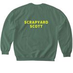 GPK-Scrapyard Scott, a Military Green Softstyle Crewneck Sweatshirt (back-view)