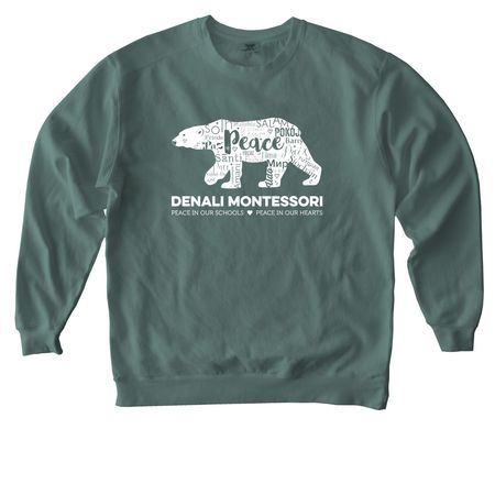 Autumn Bear, a Blue Spruce Comfort Colors Crewneck Sweatshirt