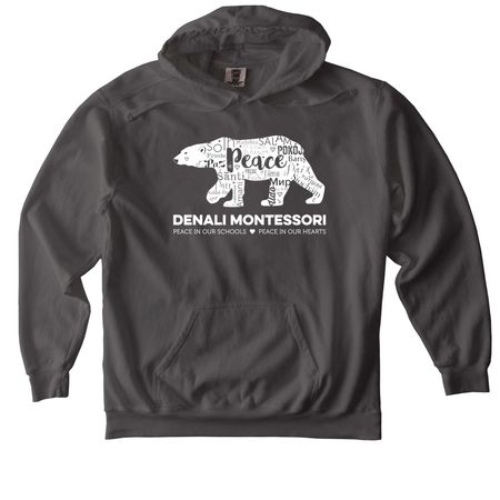 Autumn Bear, a Pepper Comfort Colors Pullover Hoodie