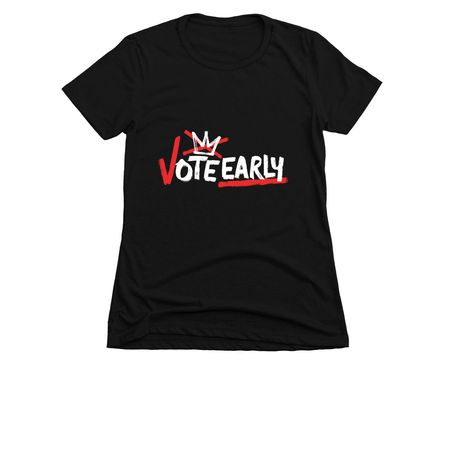No Kings Vote Early Shirt, a Black Women's Slim Fit Tee