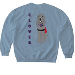 Clover, a Stone Blue Softstyle Crewneck Sweatshirt (back-view)