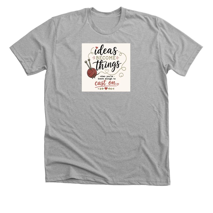 The Maker Collection- Knitting, a Athletic Heather Premium Unisex Tee