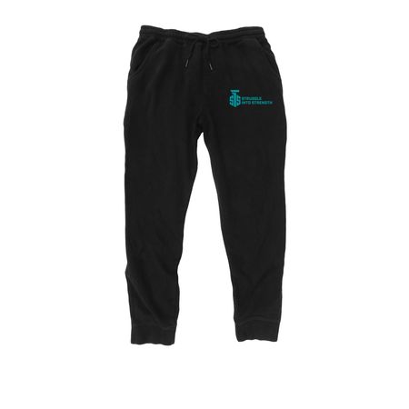 Struggle Into Strength Joggers, a Black Midweight Fleece Joggers