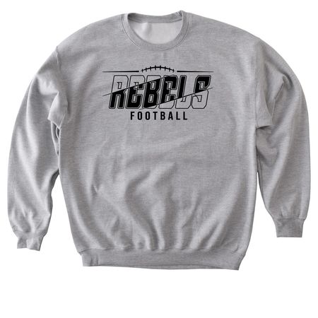 Rebels Football, a Sport Grey Softstyle Crewneck Sweatshirt
