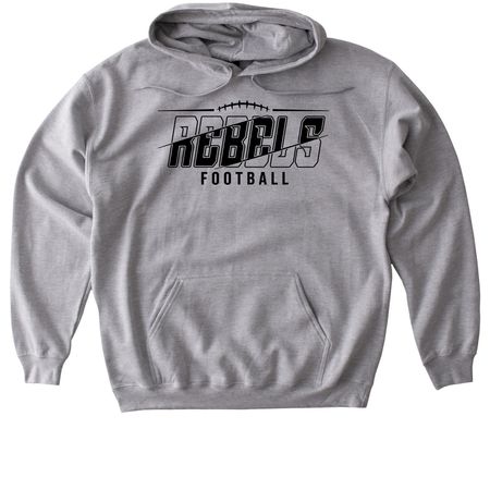 Rebels Football, a Sport Grey Gildan Softstyle Pullover Hoodie