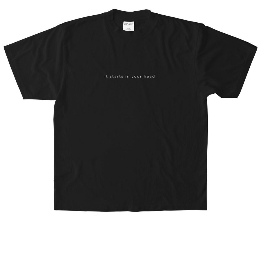 it starts in your head- Semis Drop, a Black Heavyweight Garment Dye Tee