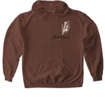 Vintage PAO Pelvis Tee, a Cocoa Softstyle Pullover Hoodie (back-view)